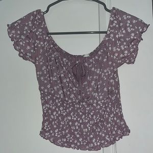 Purple off the shoulder top